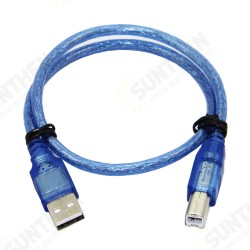 5pcs 30CM Blue USB 2.0 Type A Male to Type B Male Power Data Transmission Cable For UNO R3 MEGA 2560 5pcs 30CM Blue USB 2.0 Type A Male to Type B Male Power Data Transmission Cable For UNO R3 MEGA 2560