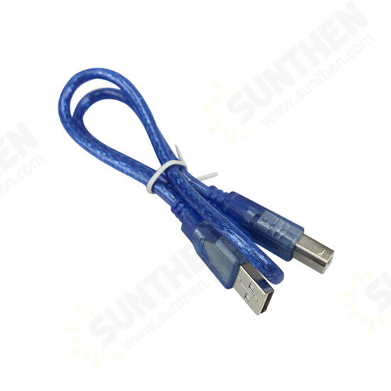 5pcs 30CM Blue USB 2.0 Type A Male to Type B Male Power Data Transmission Cable For UNO R3 MEGA 2560 5pcs 30CM Blue USB 2.0 Type A Male to Type B Male Power Data Transmission Cable For UNO R3 MEGA 2560