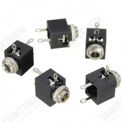 5pcs PCB Panel Mount 3.5mm Female Earphone Jack Socket Connector 5pcs PCB Panel Mount 3.5mm Female Earphone Jack Socket Connector