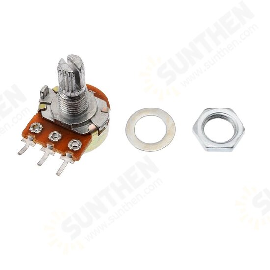 5pcs/lot WH148 1K 2K 5K 10K 20K 50K 100K 250K 500K 1M Single Linear Potentiometer with Knobs 5pcs/lot WH148 1K 2K 5K 10K 20K 50K 100K 250K 500K 1M Single Linear Potentiometer with Knobs