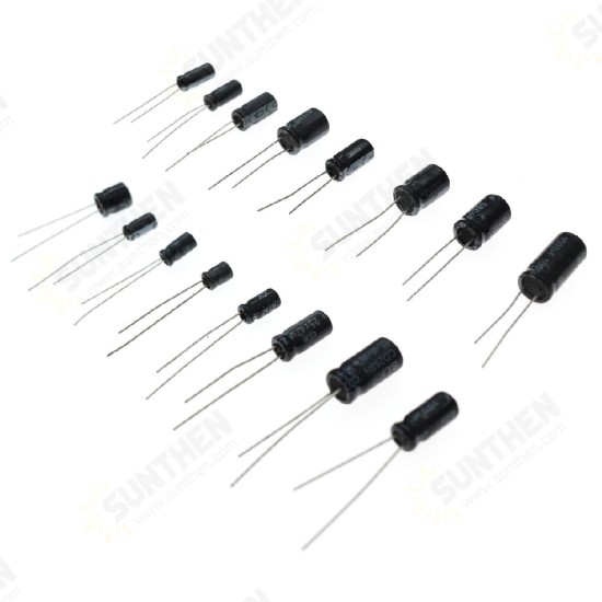 630pcs/set 24 Values High Frequency Electrolytic Capacitor Kit Set 0.1UF-1000UF Aluminum Capacitors for DIY Project Experiments 630pcs/set 24 Values High Frequency Electrolytic Capacitor Kit Set 0.1UF-1000UF Aluminum Capacitors for DIY Project Experiments
