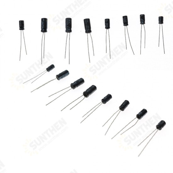 630pcs/set 24 Values High Frequency Electrolytic Capacitor Kit Set 0.1UF-1000UF Aluminum Capacitors for DIY Project Experiments 630pcs/set 24 Values High Frequency Electrolytic Capacitor Kit Set 0.1UF-1000UF Aluminum Capacitors for DIY Project Experiments