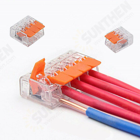 75pcs For 221 Electrical Connectors Wire Block Clamp Terminal Cable Reusable Mini Quick Home Wire Terminal Connector