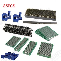85PCS Double Panel Pin Header Connector Kit Breadboard+40p Single Row Pin+40P Single Row Female Head+2P PCB Connector +3P PCB Connector 85PCS Double Panel Pin Header Connector Kit Breadboard+40p Single Row Pin+40P Single Row Female Head+2P PCB Connector +3P PCB Connector