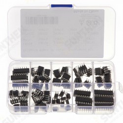 85pcs 10 Types Integrated Circuit Chip IC Chips Assortment Kit OPAMP Single Precision Timer 85pcs 10 Types Integrated Circuit Chip IC Chips Assortment Kit OPAMP Single Precision Timer