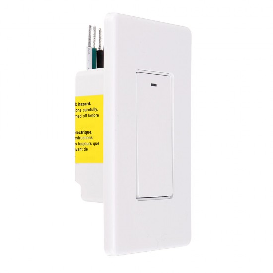 AC100-120V White 120 Keys Mechanical Wifi Smart Switch Smart Speaker Voice Control Support Alexa