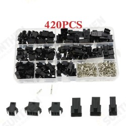 420pcs SM 2.54 Pitch 2p 3p 4p 2.54mm Terminals 20 Sets Kit with Box 420pcs SM 2.54 Pitch 2p 3p 4p 2.54mm Terminals 20 Sets Kit with Box