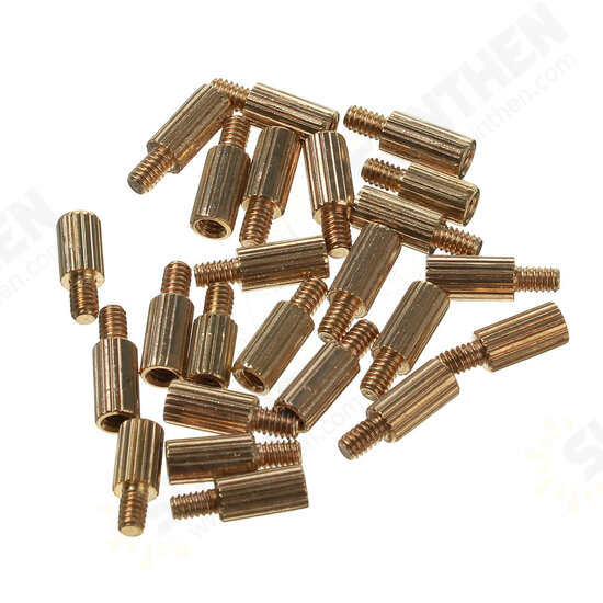 260Pcs M2 PCB Threaded Brass Male Female Standoff Spacer Board Hex Screws Nut Assortment Box Kit Set with Plastic Box Hollow