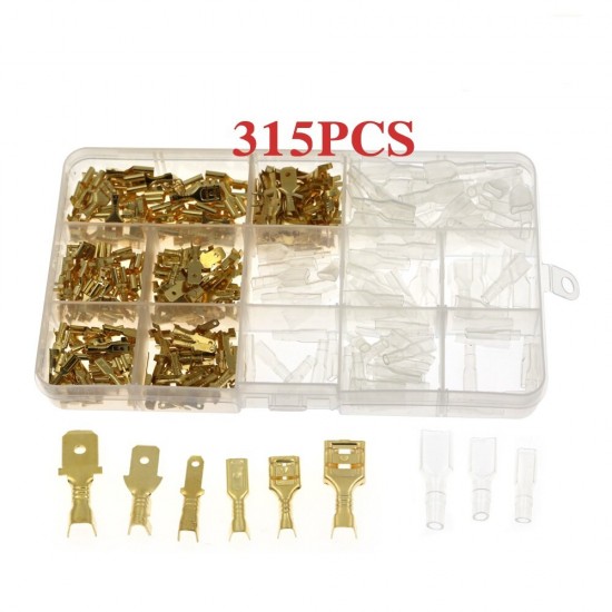315PCS/270PCS/210PCS /150PCS Golden 2.8mm/4.8mm/6.3mm Terminal Explosion Box Combination