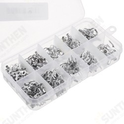 320Pcs Connector Cold Pressed OT/UT Crimp Terminals Copper Nose Wiring Fork Set with Box