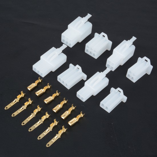 40 Set Practical Auto Electrical 2 3 4 6 Pin 2.8 mm Wire Terminal Connector with Fixed Hook Male Female Terminals Housing Mayitr