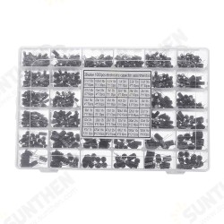 1000pcs 36 Values 0.1uF 50V-1000uF 16V Capacitors 4.7UF 10UF 22UF 33UF 47UF Electrolytic Capacitor Assortment Box Kit 1000pcs 36 Values 0.1uF 50V-1000uF 16V Capacitors 4.7UF 10UF 22UF 33UF 47UF Electrolytic Capacitor Assortment Box Kit