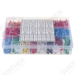 2120pcs Insulated Cord Pin End Terminals Tin-Plated Copper Crimp Connector Ferrules Kit Set For 22-5AWG 2120pcs Insulated Cord Pin End Terminals Tin-Plated Copper Crimp Connector Ferrules Kit Set For 22-5AWG