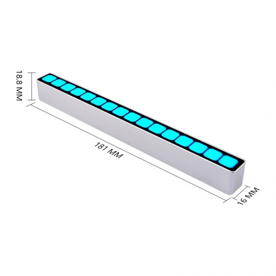 Assembled 16 Level Sound Control Level Indicator Blue LED Mono VU Meter Audio Music Spectrum Board AGC For MP3 Speaker Amplifiers DIY