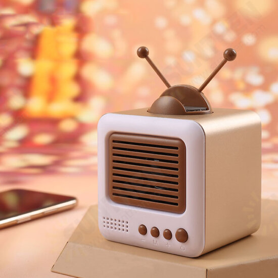 Bluetooth Speaker Retro TV-shaped Stand Mini Speaker Bluetooth Stereo HIFI Sound