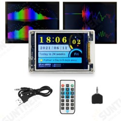 Color Voice Control Level Light Music Spectrum Audio Rhythm Light Festival Reminder Clock LCD Screen 73*48*18mm Color Voice Control Level Light Music Spectrum Audio Rhythm Light Festival Reminder Clock LCD Screen 73*48*18mm
