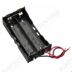 DIY DC 7.4V 2 Slot Double Series 18650 Battery Holder Battery Box With 2 Leads ROHS Certification