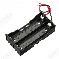 DIY DC 7.4V 2 Slot Double Series 18650 Battery Holder Battery Box With 2 Leads ROHS Certification