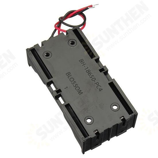 DIY DC 7.4V 2 Slot Double Series 18650 Battery Holder Battery Box With 2 Leads ROHS Certification
