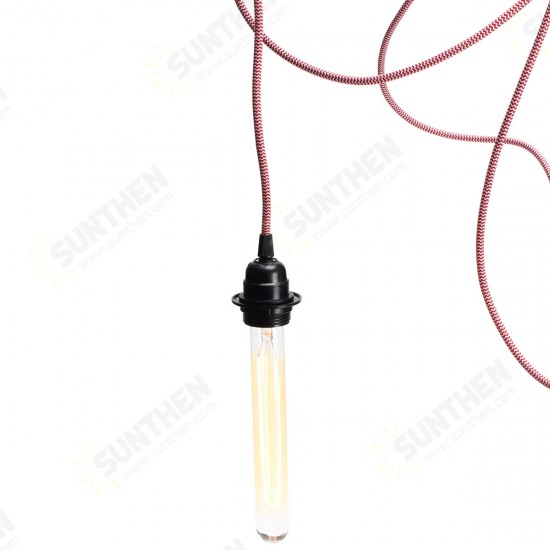 E27/E26 Edison Retro Lamp Cap American Standard Three Plug Switch Lamp Cap 110v-220v 4.5m