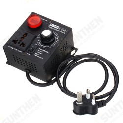 EU/UK Plug AC 220V 4000W SCR Electronic Voltage Regulator Temperature Motor FAN Speed Controller Dimmer Electric Tool Adjustable EU/UK Plug AC 220V 4000W SCR Electronic Voltage Regulator Temperature Motor FAN Speed Controller Dimmer Electric Tool Adjustable