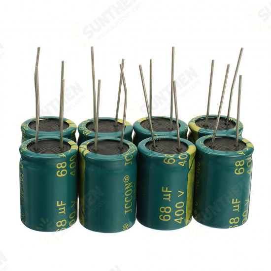 20PCS 400V 68uf High Frequency Low Resistance Switching Power Supply Aluminum Electrolytic Capacitor 18mm*25mm 400V 68MF