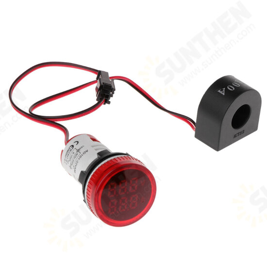 2in1 22mm AC50-500V 0-100A Amp Voltmeter Ammeter Voltage Current Meter With CT Au23 2in1 22mm AC50-500V 0-100A Amp Voltmeter Ammeter Voltage Current Meter With CT Au23