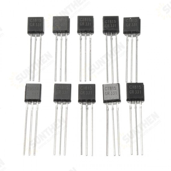 600Pcs TO-92 NPN PNP Bipolar Transistor 15 Value Assortment Kit