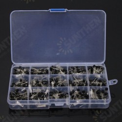600Pcs TO-92 NPN PNP Bipolar Transistor 15 Value Assortment Kit 600Pcs TO-92 NPN PNP Bipolar Transistor 15 Value Assortment Kit