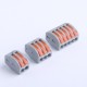 10Pcs 222-413 Serie 3 Holes Terminal Blocks Safe and Fast Insulation for Decoration Lamps with Plastic Box