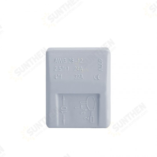 10Pcs 222-413 Serie 3 Holes Terminal Blocks Safe and Fast Insulation for Decoration Lamps with Plastic Box