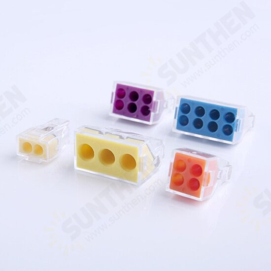 20 Pcs H-773-102 2 Holes Electrical Connectors for Decoration Lamps with Plastic Box