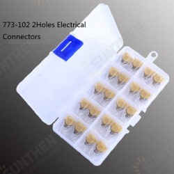20 Pcs H-773-102 2 Holes Electrical Connectors for Decoration Lamps with Plastic Box 20 Pcs H-773-102 2 Holes Electrical Connectors for Decoration Lamps with Plastic Box