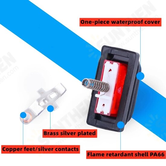 KCD3 2/3 Position 3Pin ON-OFF/ON-OFF-ON 15A 250V AC/20A 125V AC Light Waterproof Rocker Power Switch with LED Button Switch