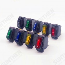 KCD3 2/3 Position 3Pin ON-OFF/ON-OFF-ON 15A 250V AC/20A 125V AC Light Waterproof Rocker Power Switch with LED Button Switch KCD3 2/3 Position 3Pin ON-OFF/ON-OFF-ON 15A 250V AC/20A 125V AC Light Waterproof Rocker Power Switch with LED Button Switch