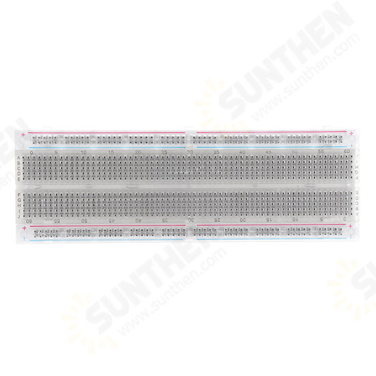 MB-102 MB102 Transparent Breadboard 830 Point Solderless PCB Bread Board Test Develop DIY