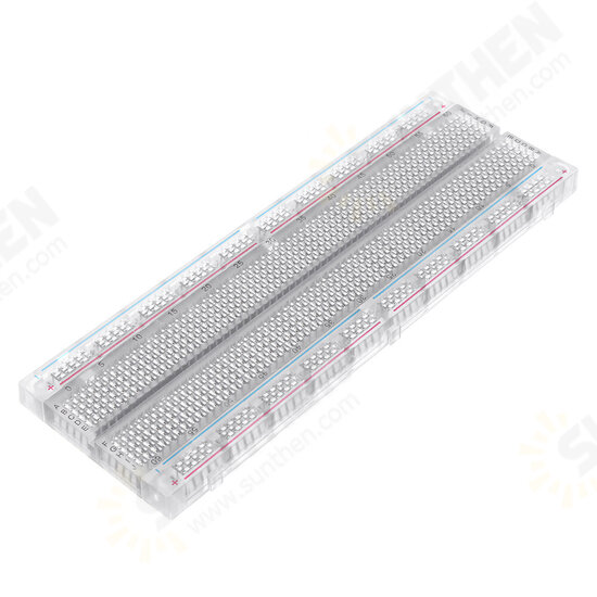 MB-102 MB102 Transparent Breadboard 830 Point Solderless PCB Bread Board Test Develop DIY MB-102 MB102 Transparent Breadboard 830 Point Solderless PCB Bread Board Test Develop DIY