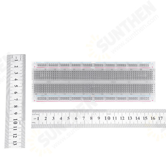 MB-102 MB102 Transparent Breadboard 830 Point Solderless PCB Bread Board Test Develop DIY