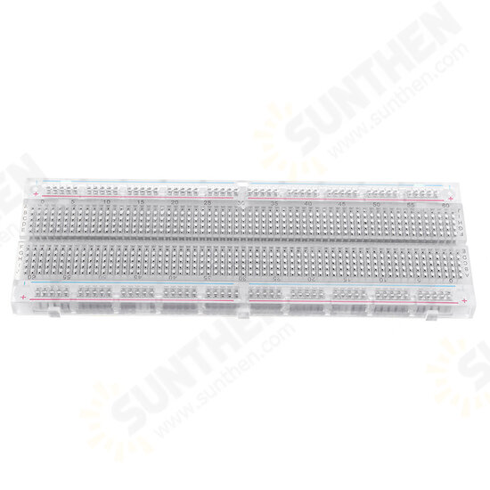 MB-102 MB102 Transparent Breadboard 830 Point Solderless PCB Bread Board Test Develop DIY