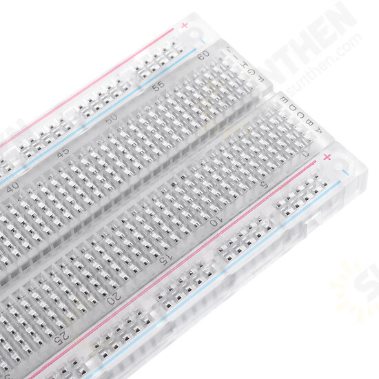 MB-102 MB102 Transparent Breadboard 830 Point Solderless PCB Bread Board Test Develop DIY