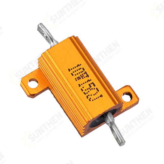 RX24 10W 15R 15RJ Metal Aluminum Case High Power Resistor Golden Metal Shell Case Heatsink Resistance Resistor