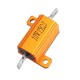RX24 10W 15R 15RJ Metal Aluminum Case High Power Resistor Golden Metal Shell Case Heatsink Resistance Resistor