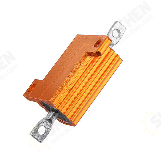 RX24 10W 15R 15RJ Metal Aluminum Case High Power Resistor Golden Metal Shell Case Heatsink Resistance Resistor