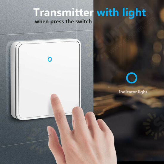 H9 White 433Mhz 300M White RF Remote Controller
