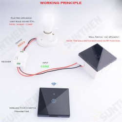 White Smart Home Wireless 1gang Touch Switch Light White Smart Home Wireless 1gang Touch Switch Light