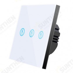 White Smart Wireless Touch Switch Light 433MHZ Wall RF Remote Control Glass Screen Wall Panel 110V 220V LED Lamp White Smart Wireless Touch Switch Light 433MHZ Wall RF Remote Control Glass Screen Wall Panel 110V 220V LED Lamp