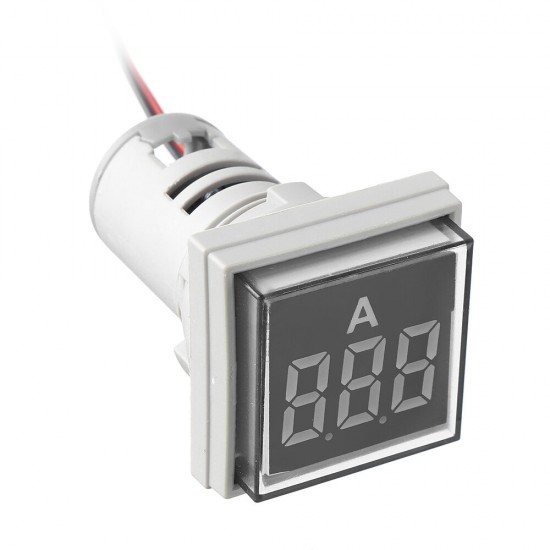 Square Ammeter Large Digital Tube Ammeter Indicator Light Ammeter