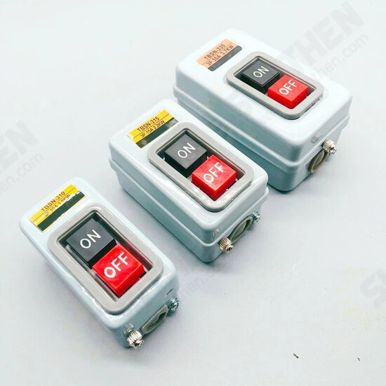 TBSN-310/315/330 3P AC 380V 10/15/30A 1.5/2.2/3.7KW Metal Button Switch Control Box Power Three Phases Electrical Equipment