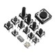 Total 1200pcs Tactile Tact Mini Push Button Switch Packet Micro Switch Bags 12 Types Each 100pcs SMD/2/3/Lateral Pins/Horizontal