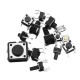 Total 1200pcs Tactile Tact Mini Push Button Switch Packet Micro Switch Bags 12 Types Each 100pcs SMD/2/3/Lateral Pins/Horizontal